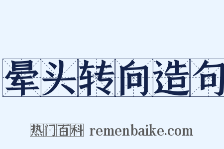 晕头转向造句是什么意思的图片